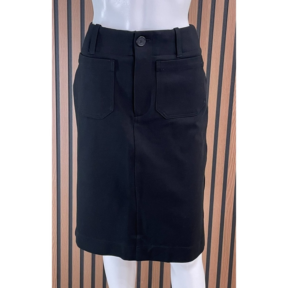 Anthropologie Maeve Women's‎ XS Black Skirt Viscose Straight & Pencil Stretch